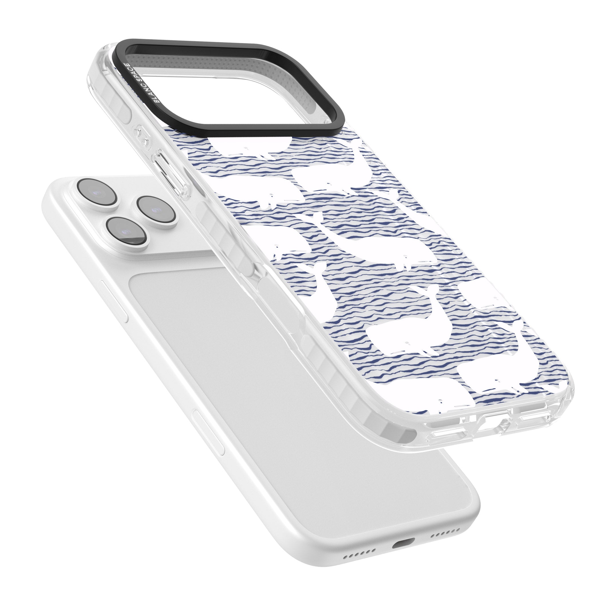 Whale Wave iPhone 17 Pro Max Impact Clear Phone Case Colours