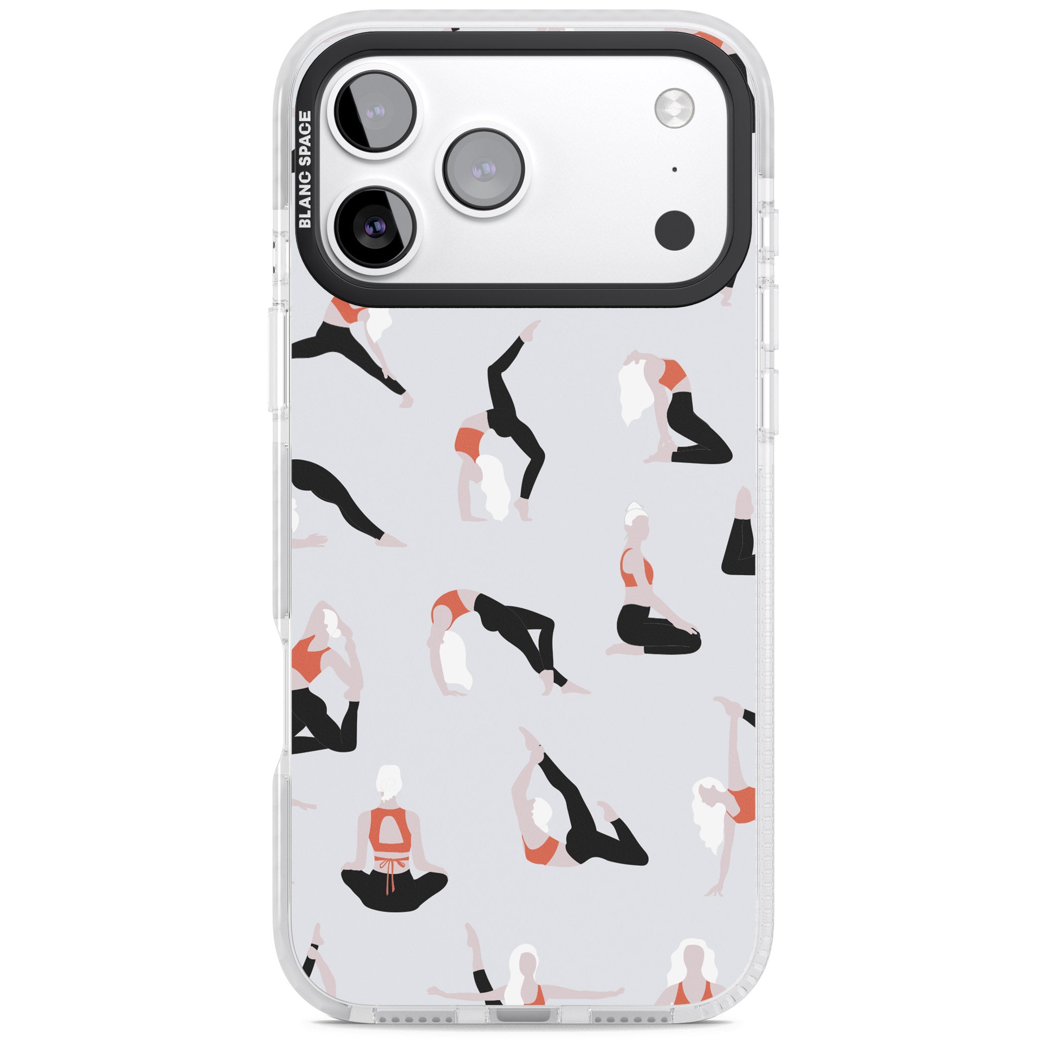 Yoga Poses Standard iPhone 17 Pro Max Impact Clear Phone Case