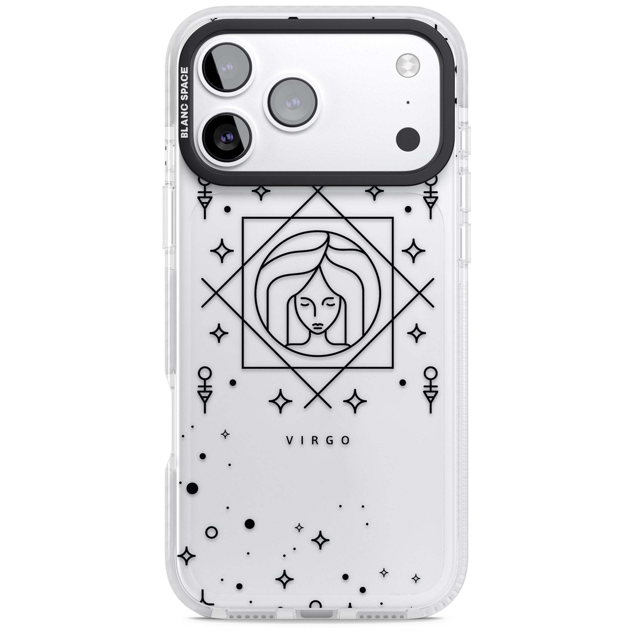 Virgo Emblem iPhone 17 Pro Impact Clear Phone Case