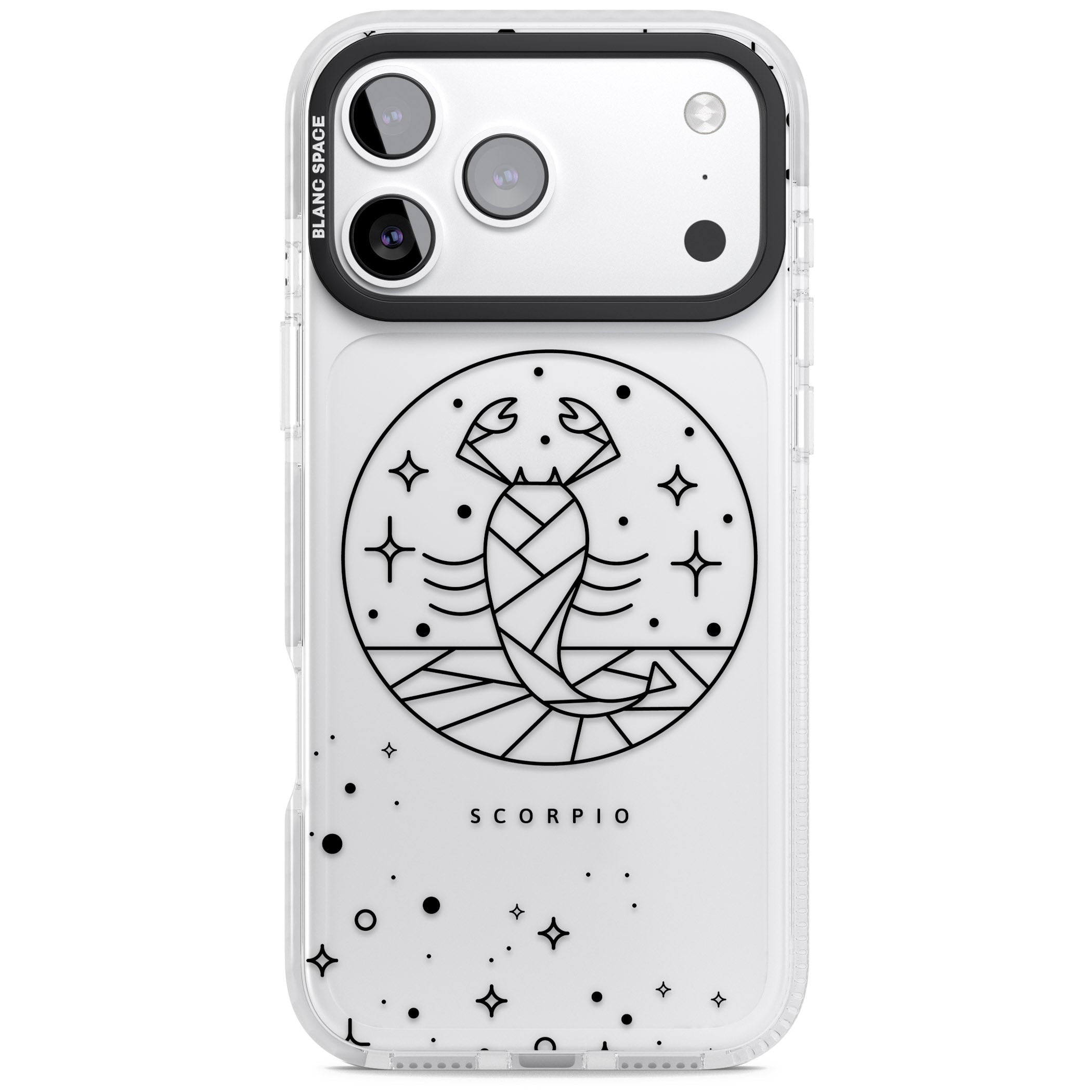 Scorpio Emblem Cosmic Design iPhone 17 Pro Impact Clear Phone Case