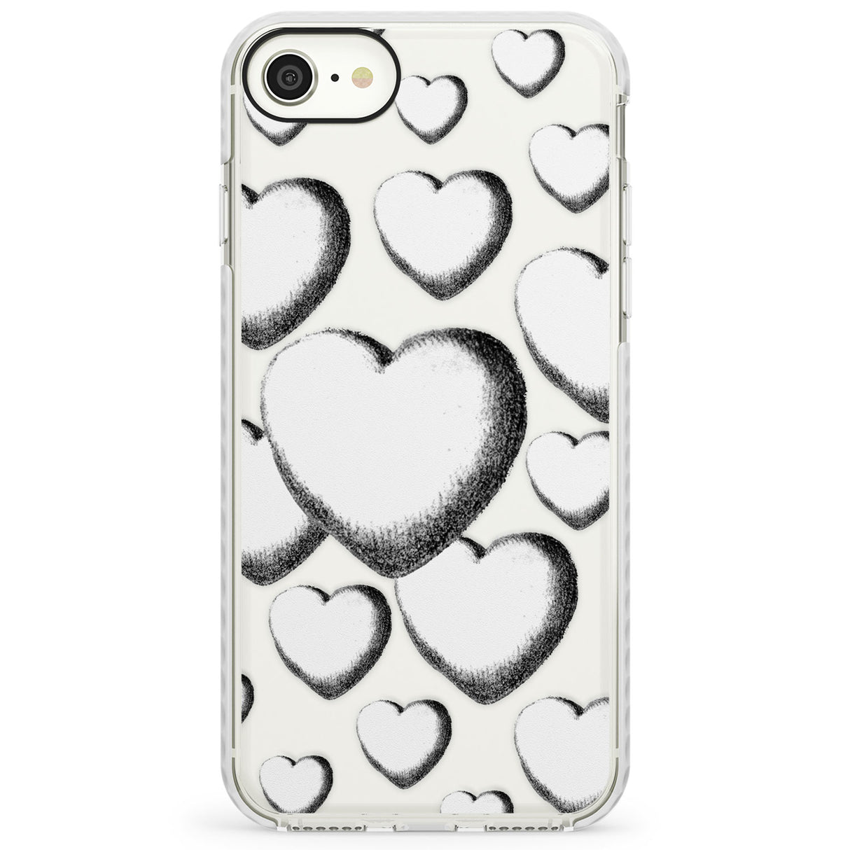 Hand-Drawn HeartsImpact Phone Case for iPhone SE