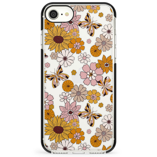 Butterfly & Bloom Autumn Floral Impact Phone Case for iPhone SE