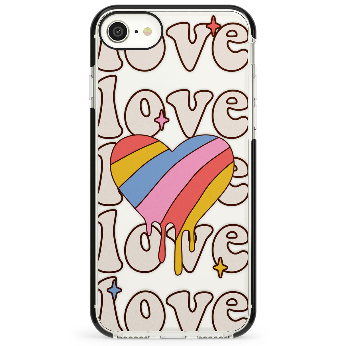Groovy Love Impact Phone Case for iPhone SE