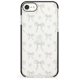 White Bows & Hearts Impact Phone Case for iPhone SE