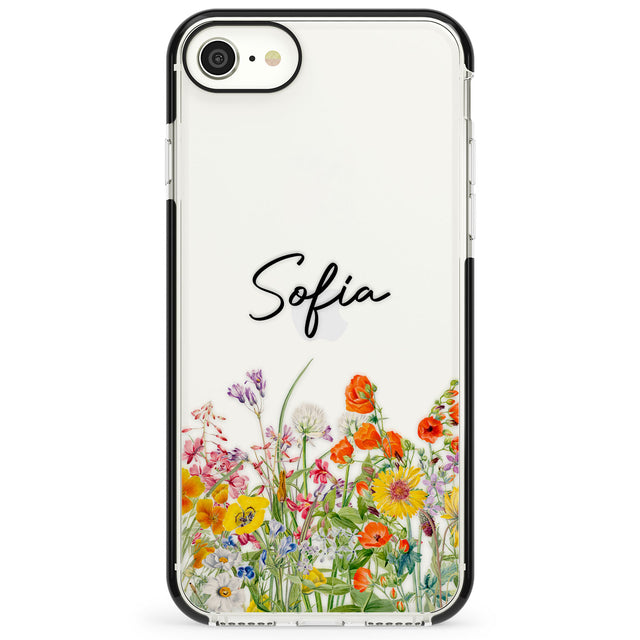 Personalised Summer Wildflowers Impact Phone Case for iPhone SE