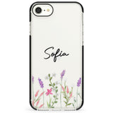 Personalised Lavender Wildflowers Impact Phone Case for iPhone SE