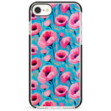 Tropical Pink Poppies Impact Phone Case for iPhone SE