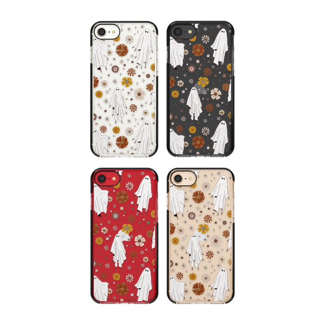 Halloween Skulls and Flowers Phone Case for iPhone SE