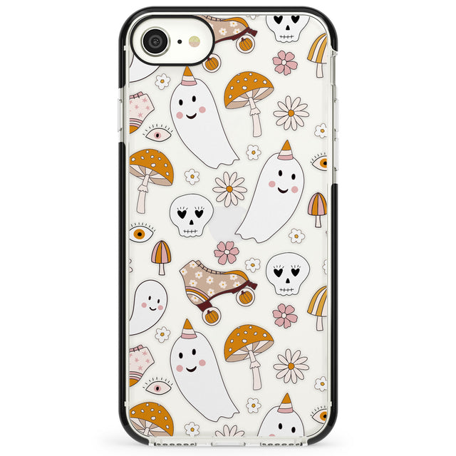 Cute Ghost and Skulls Pattern Impact Phone Case for iPhone SE