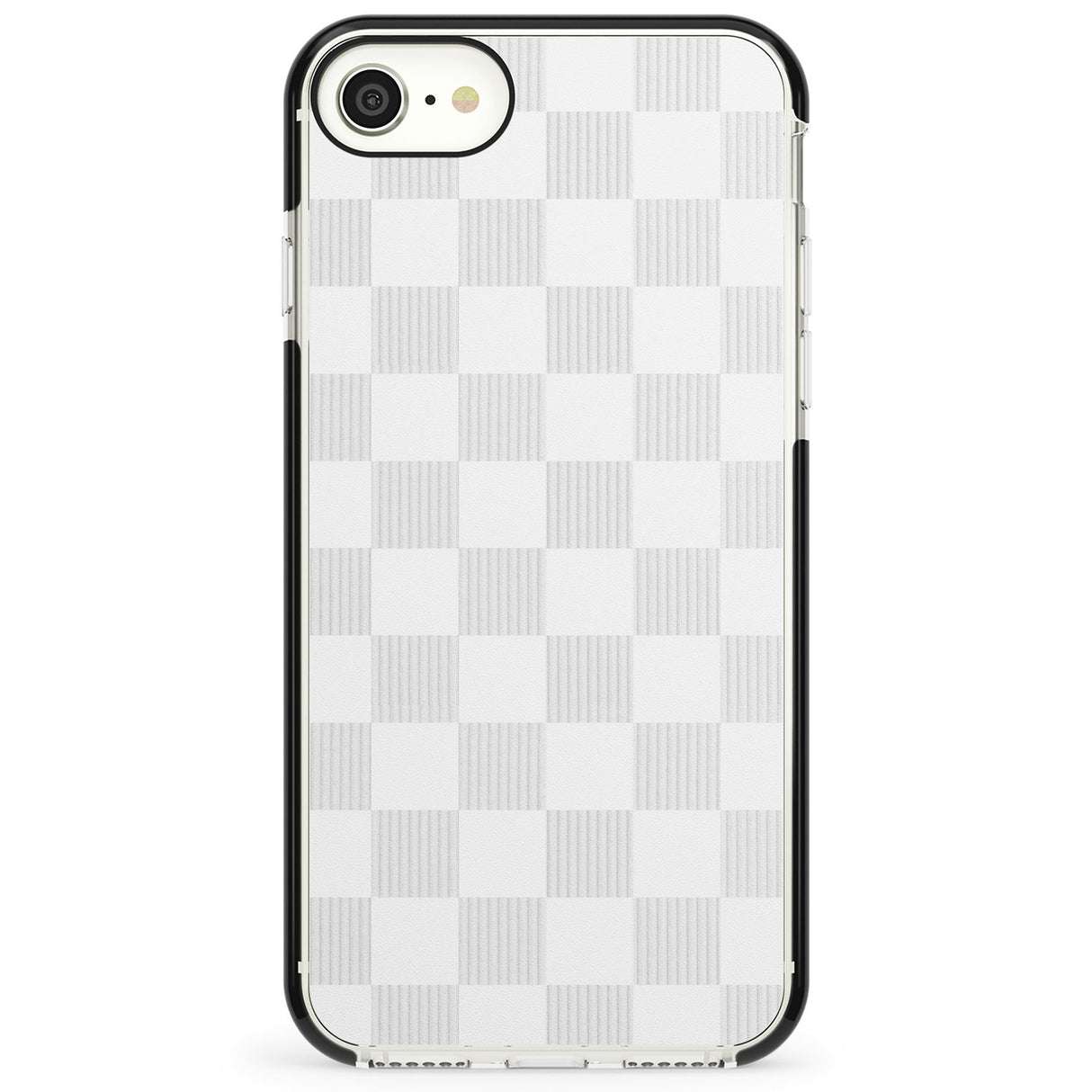 WHITE CHECKERED Impact Phone Case for iPhone SE