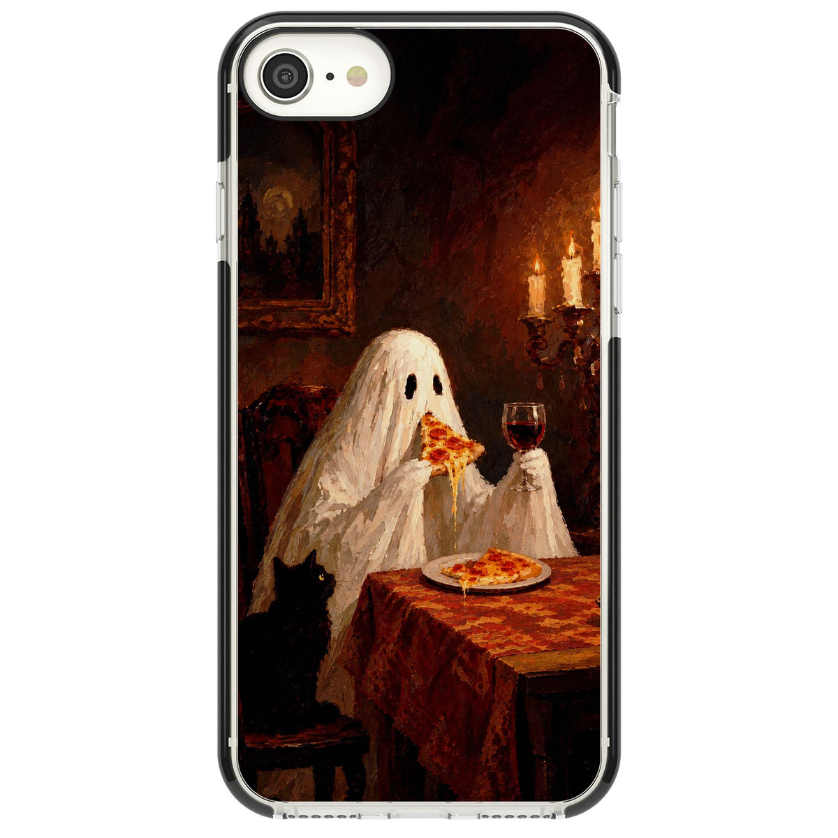 Lonely Night In art iPhone case | Black Impact case for iPhone SE