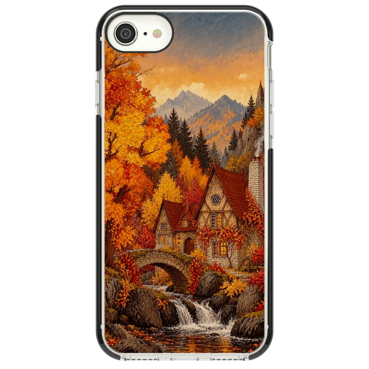 Auburn Cottage iPhone case | Black Impact case for iPhone SE