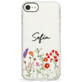 Personalised Spring WildflowersImpact Phone Case for iPhone SE