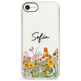 Personalised Summer WildflowersImpact Phone Case for iPhone SE