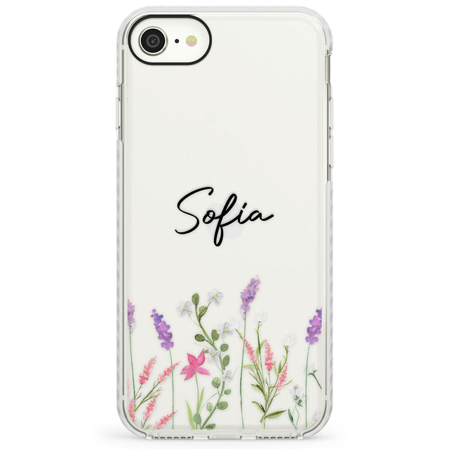 Personalised Lavender WildflowersImpact Phone Case for iPhone SE