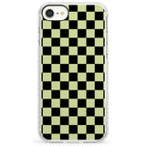 Black & Lime CheckImpact Phone Case for iPhone SE