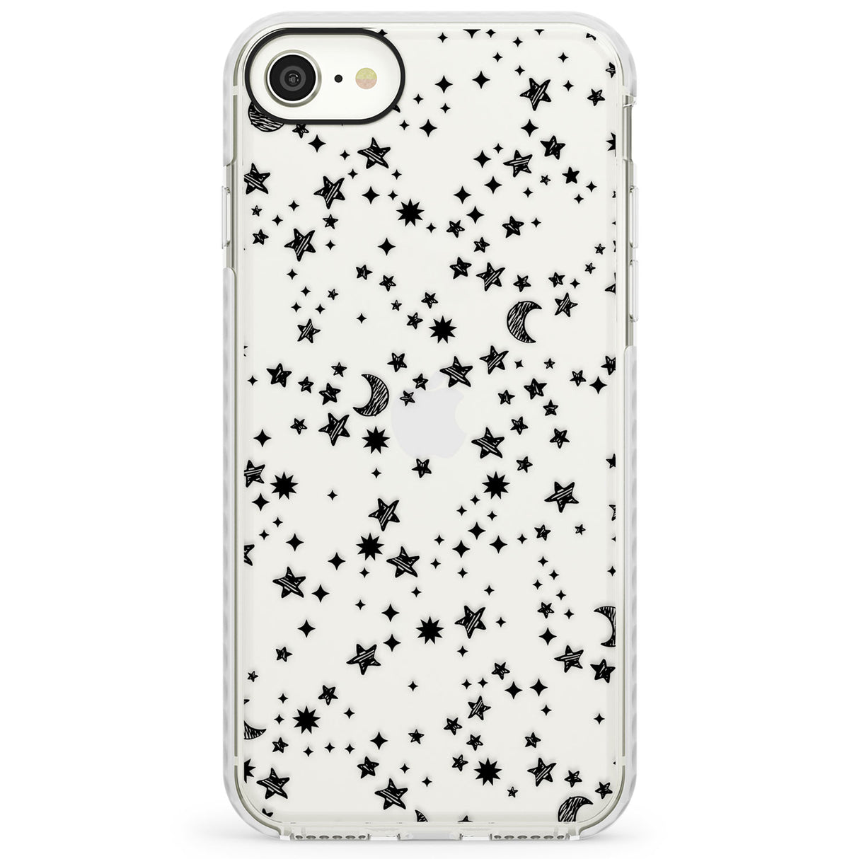 Black Cosmic Galaxy PatternImpact Phone Case for iPhone SE