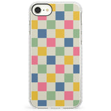 Pastel Multicolor CheckeredImpact Phone Case for iPhone SE