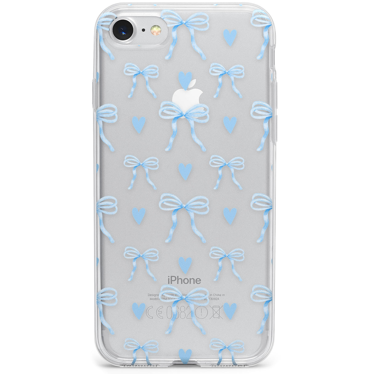 Blue Bows & Hearts Phone Case for iPhone SE 2020, iPhone SE 2022