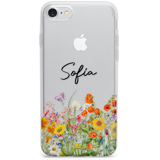 Personalised Summer Wildflowers Phone Case for iPhone SE 2020, iPhone SE 2022