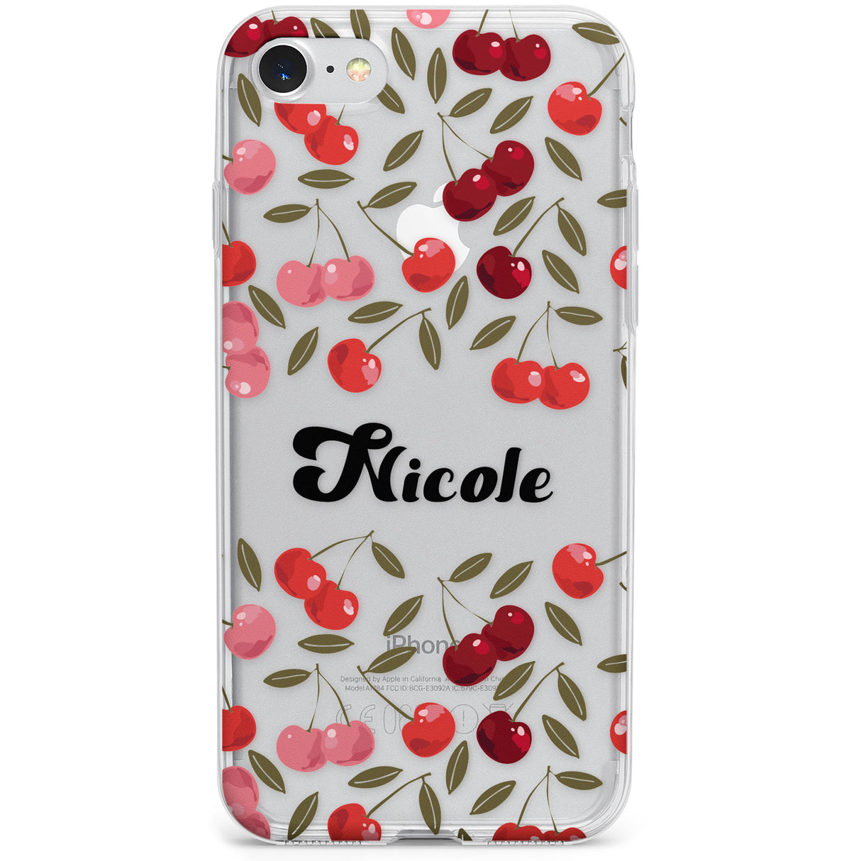 Personalised Cherry Pattern Phone Case for iPhone SE 2020, iPhone SE 2022
