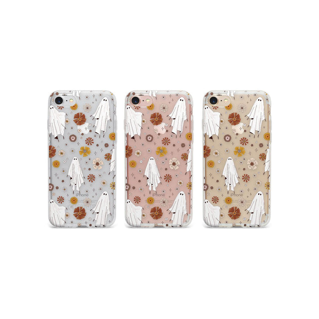 Halloween Skulls and Flowers Phone Case for iPhone SE