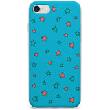 Blue Heartstopper Stars Pattern Phone Case for iPhone SE