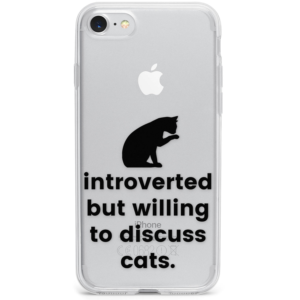 Introverted But Willing To Discuss Cats Phone Case for iPhone SE 2020, iPhone SE 2022