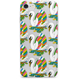 Colourful Swan Pattern Phone Case for iPhone SE 2020, iPhone SE 2022