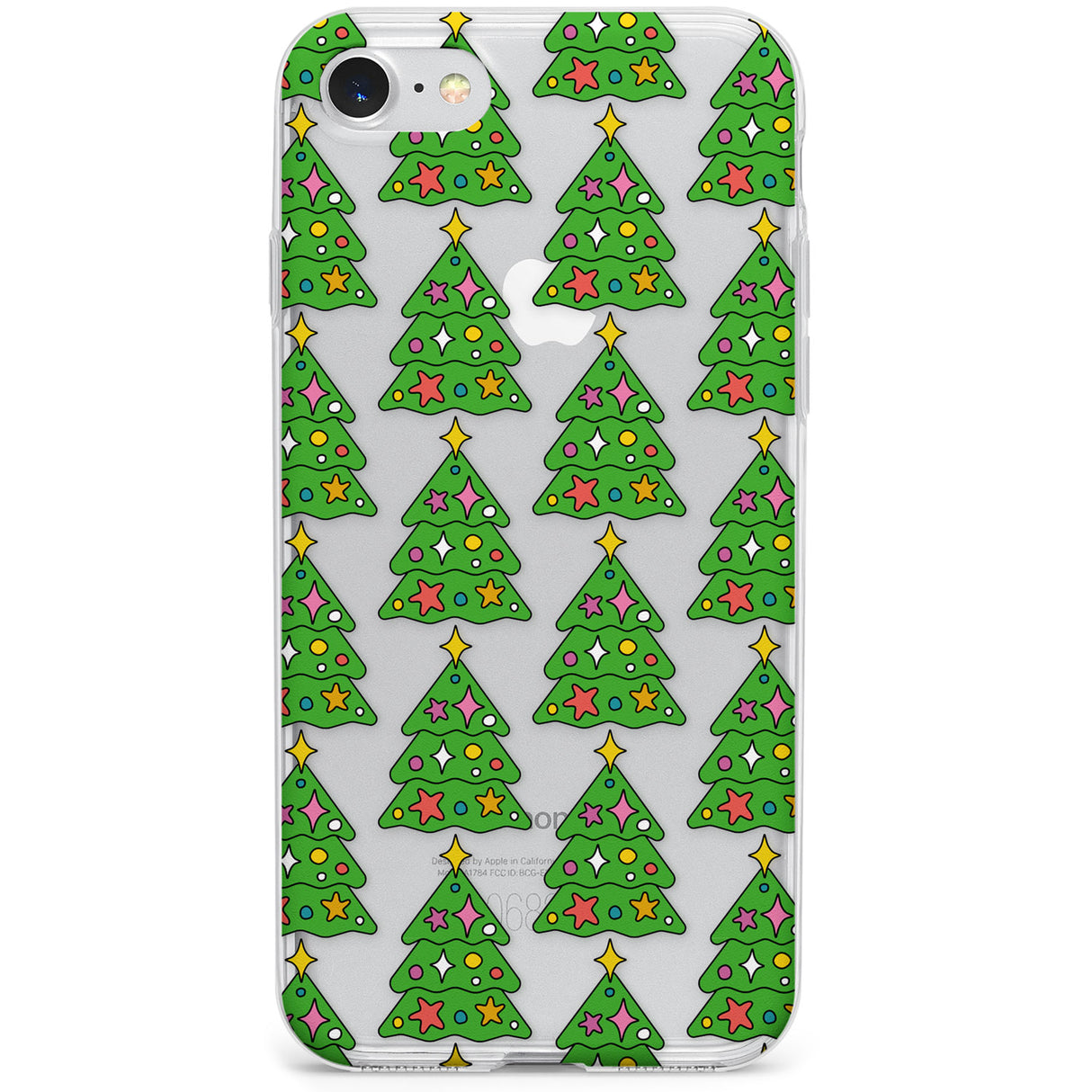 Christmas Tree Pattern (Clear) Phone Case for iPhone SE 2020, iPhone SE 2022