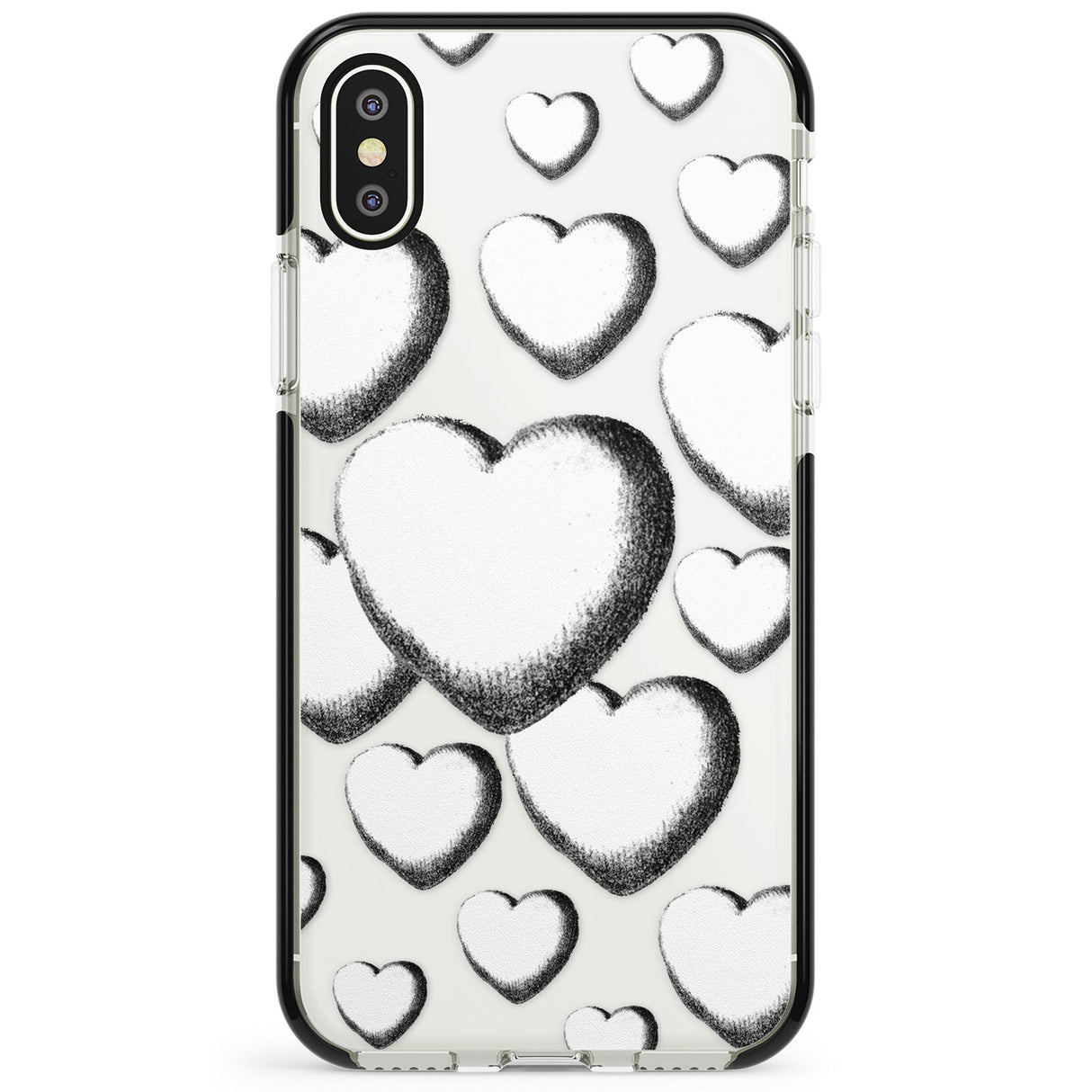 Hand-Drawn Hearts Phone Case for iPhone X XS Max XR