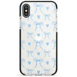 Blue Bows & Hearts Phone Case for iPhone X XS Max XR