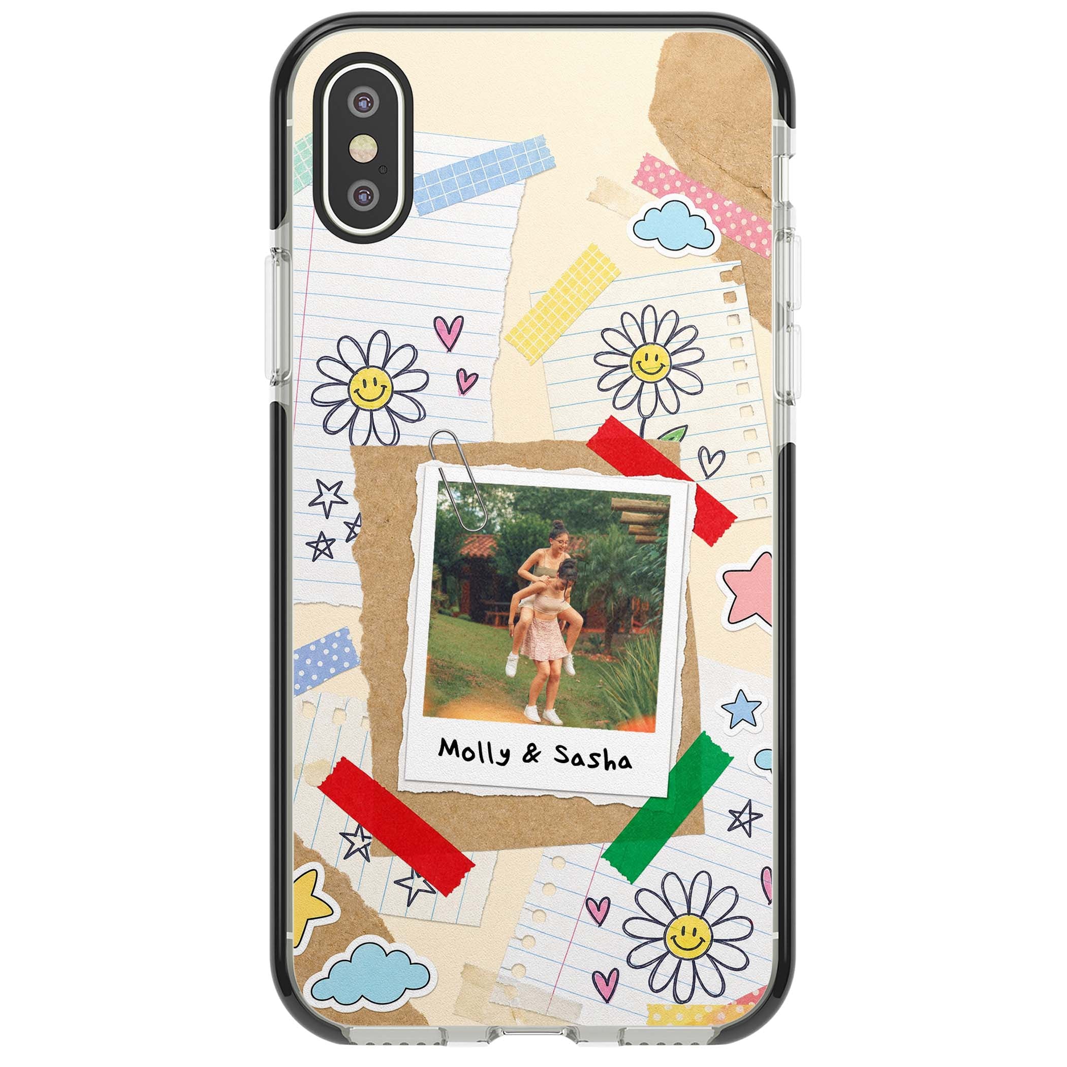 Scrapbook Photo coquette iPhone case | Black Impact case for iPhone X, iPhone XS Max, iPhone XR
