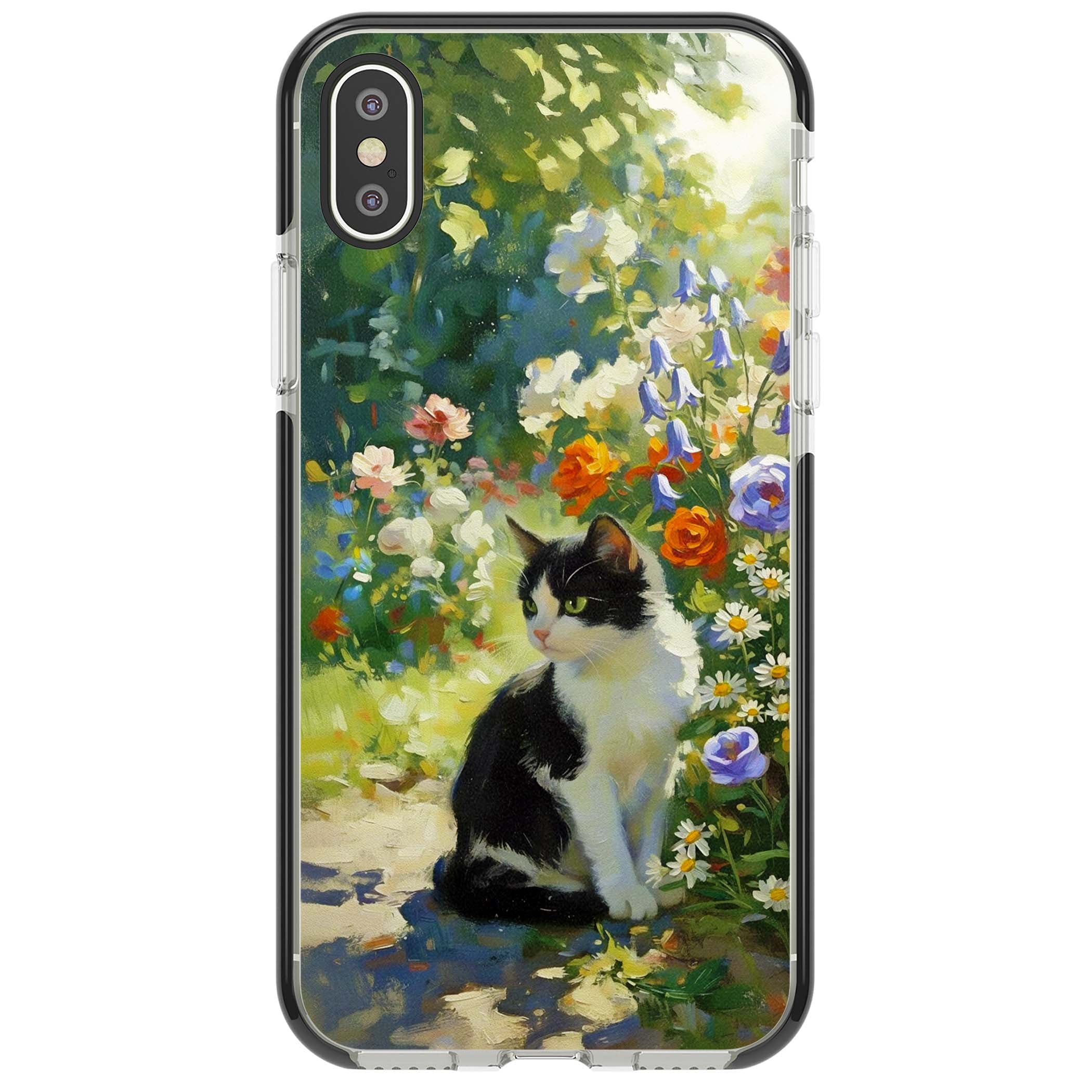 Cat In The Meadow for her iPhone case | Black Impact case for iPhone X, iPhone XS Max, iPhone XR