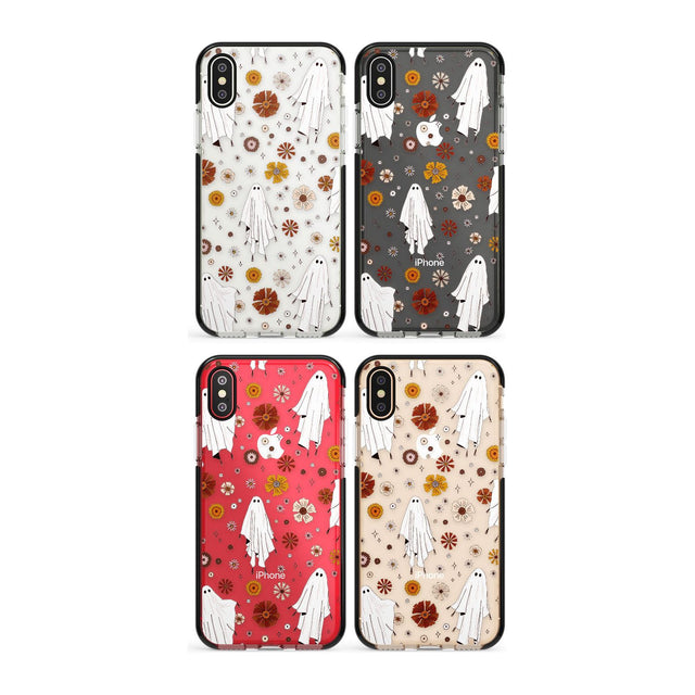 Halloween Skulls and Flowers Phone Case for iPhone X XS Max XR