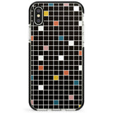 Earthtone Black Geometric Grid Phone Case for iPhone X XS Max XR