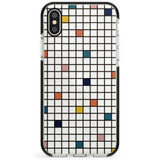 Earthtone Clear Geometric Grid Phone Case for iPhone X XS Max XR