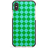 Retro Green Diamond Plaid Phone Case for iPhone X XS Max XR