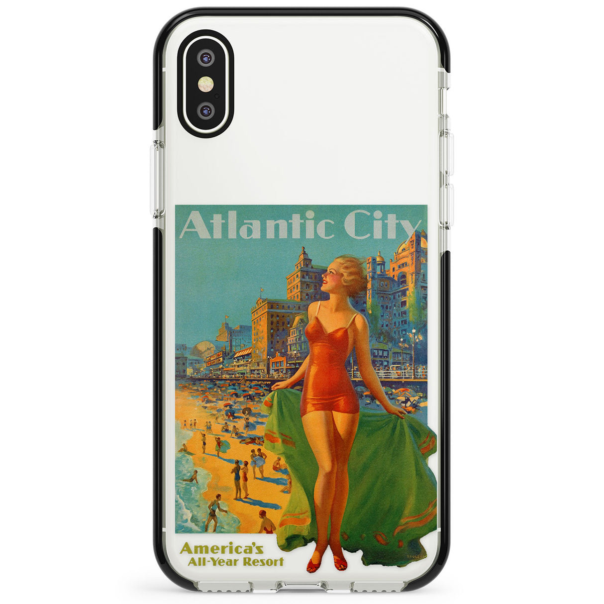 Atlantic City Vacation Poster Phone Case for iPhone X XS Max XR