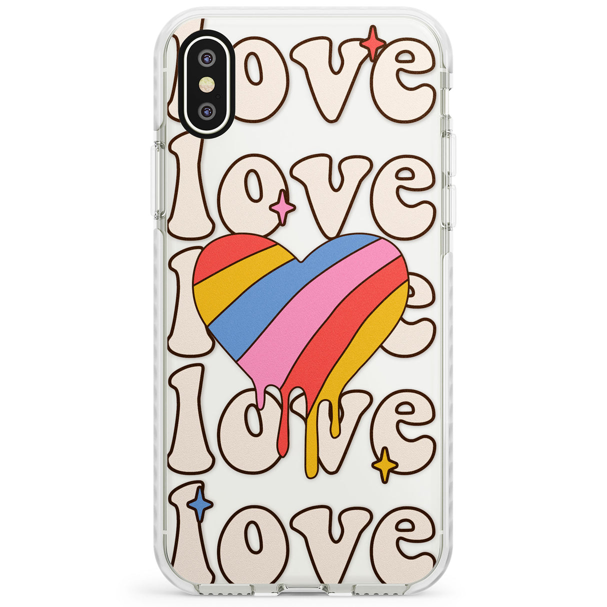 Groovy Love Impact Phone Case for iPhone X XS Max XR