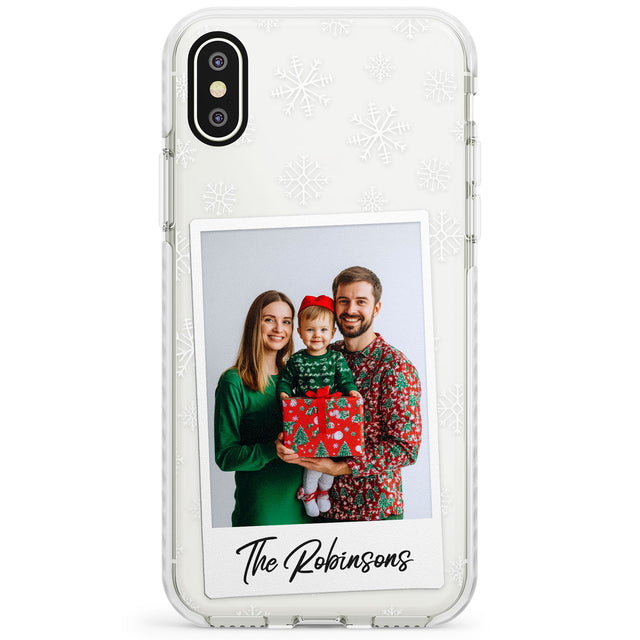 Personalised Snowflake Photo Impact Phone Case for iPhone X XS Max XR