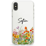 Personalised Summer Wildflowers Impact Phone Case for iPhone X XS Max XR