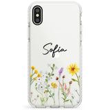 Personalised April Wildfowers Impact Phone Case for iPhone X XS Max XR