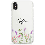 Personalised Lavender Wildflowers Impact Phone Case for iPhone X XS Max XR