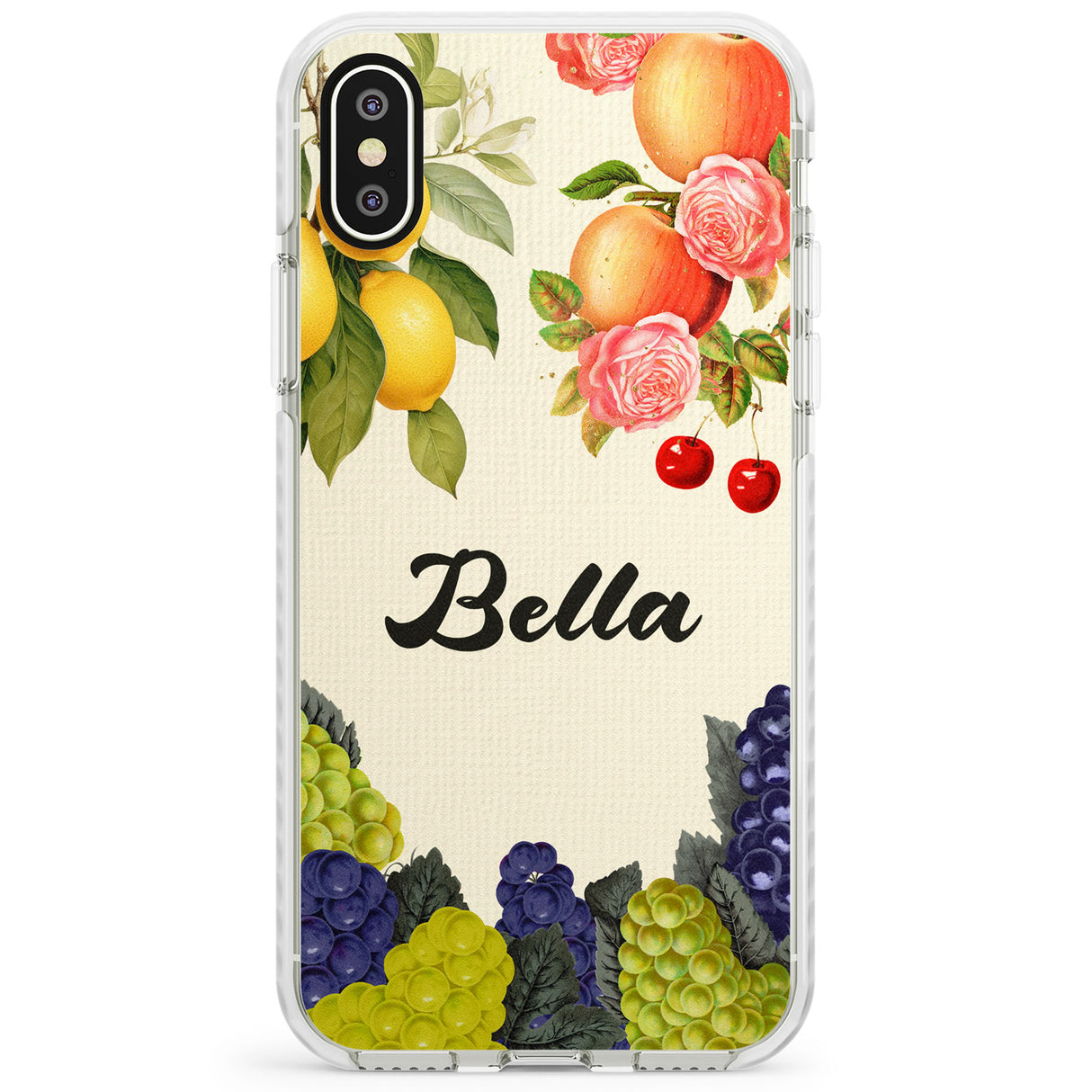 Personalised Vintage Fruits Impact Phone Case for iPhone X XS Max XR
