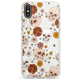 Halloween Skulls and Flowers Phone Case for iPhone X XS Max XR