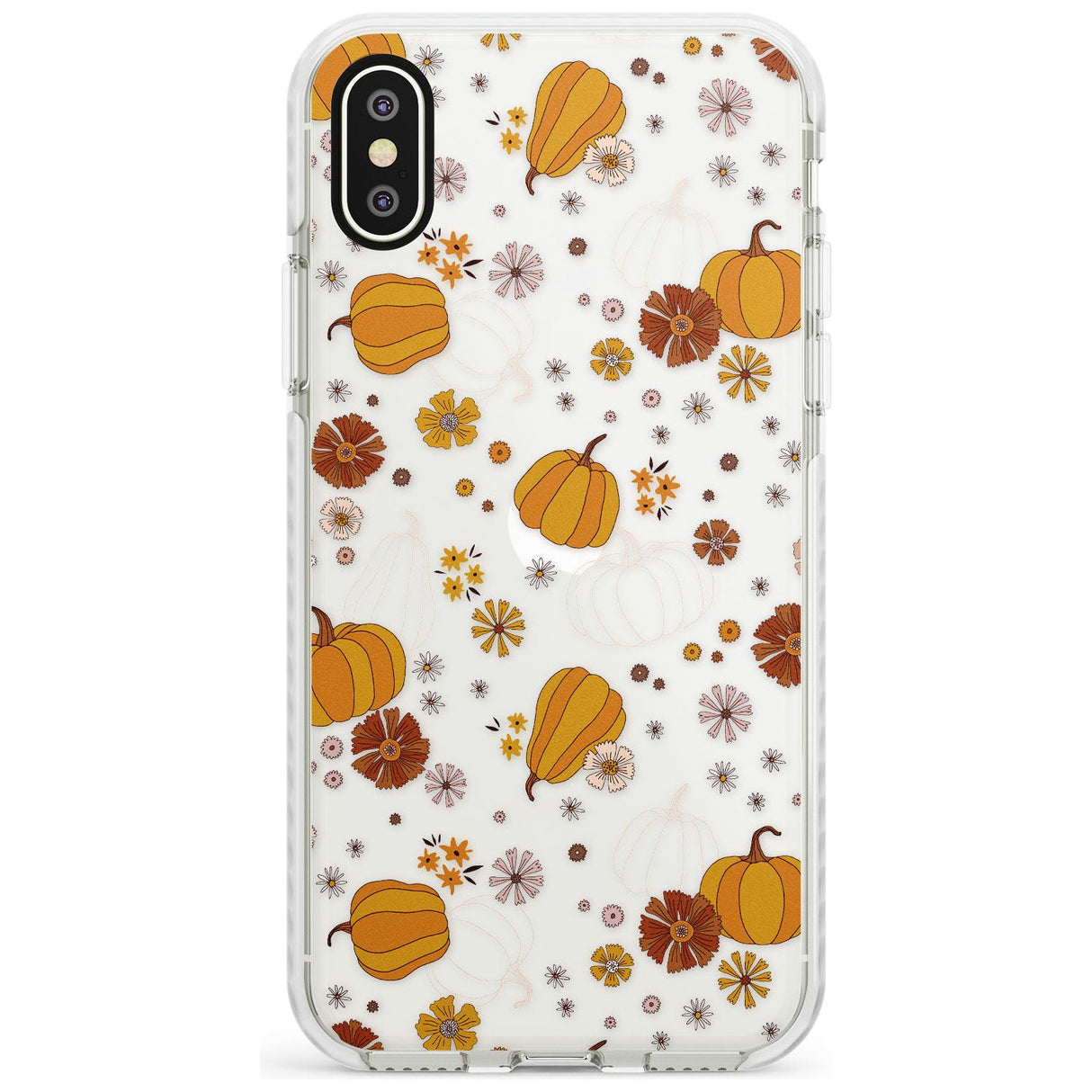 Halloween Skulls and Flowers Phone Case for iPhone X XS Max XR