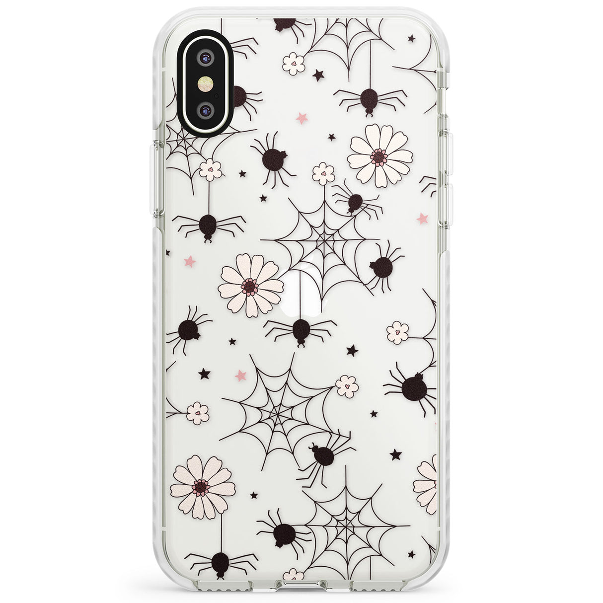 Spiders and Flowers Pattern Impact Phone Case for iPhone X XS Max XR