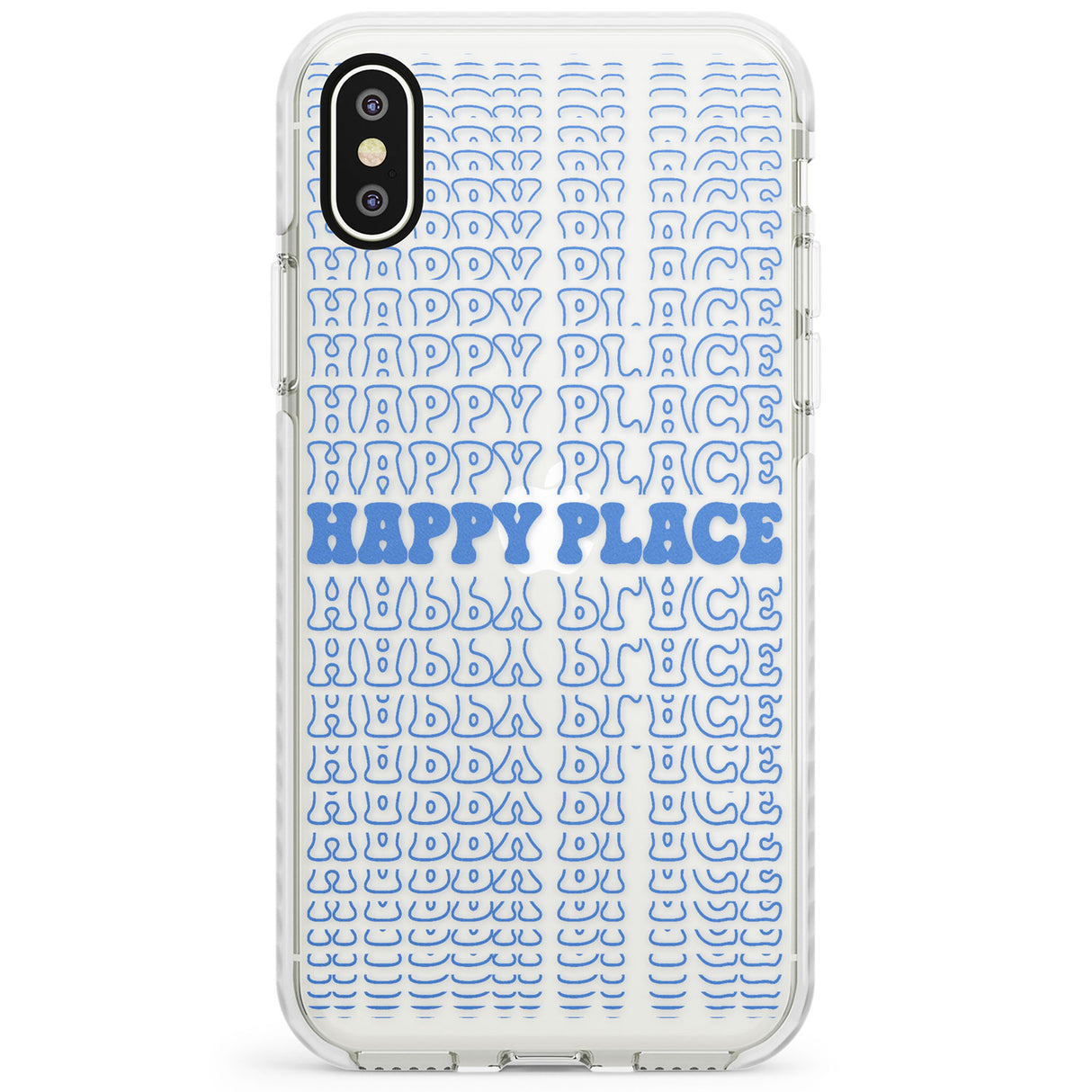 Happy Place (Blue) Impact Phone Case for iPhone X XS Max XR