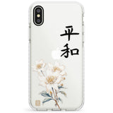 Peace and Flowers Impact Phone Case for iPhone X XS Max XR